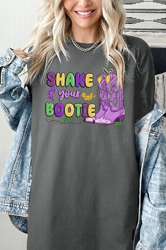 Shake Your Bootie Mardi Gras Plus Heavyweight Tee