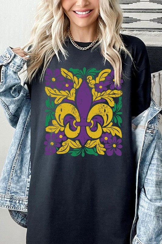 Boho Mardi Gras Graphic Plus Heavy Cotton Tee