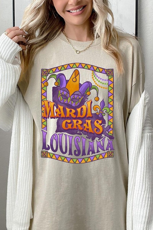 Louisiana Mardi Gras Graphic Plus Heavyweight Tee