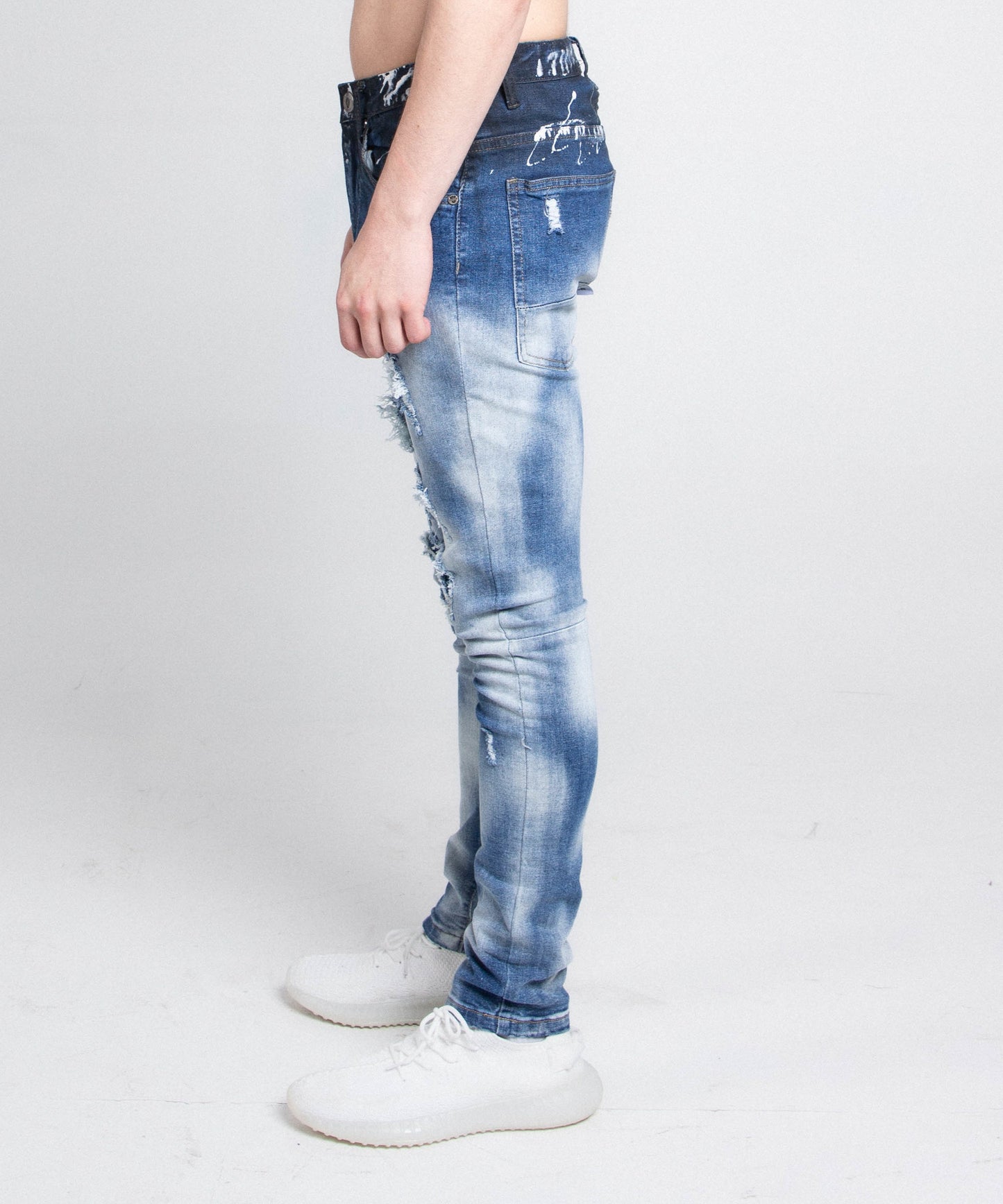 A404 CASUAL FADED WASH SKINNY JEANS