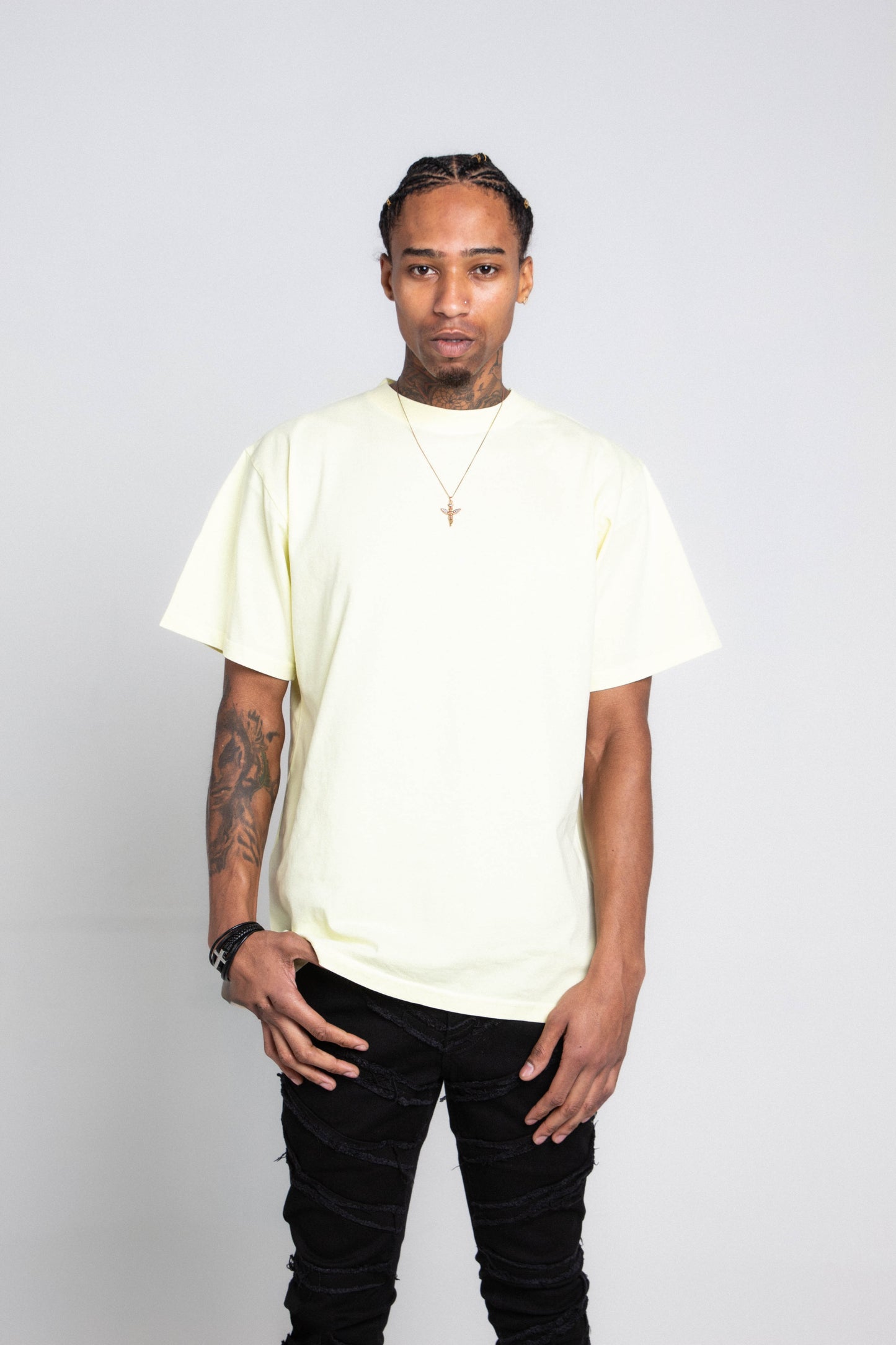 AJPT300GM STONE WASH HEAVY TEE