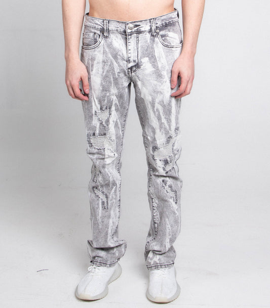 AJ738SL-3 GREY/WHITE VINTAGE SLIM JEANS