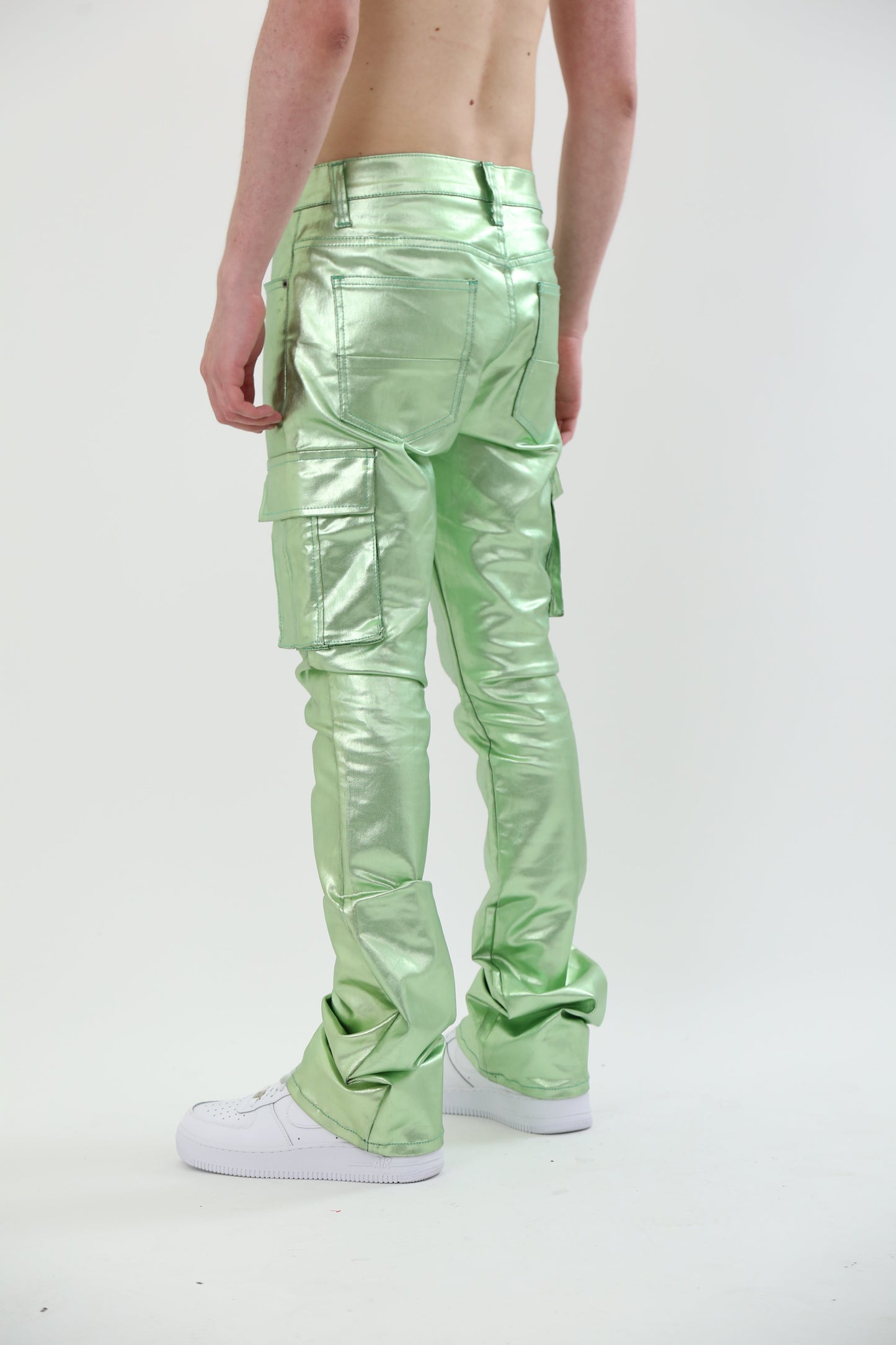 ASJ8069 METALLICA DIP STACKED JEANS