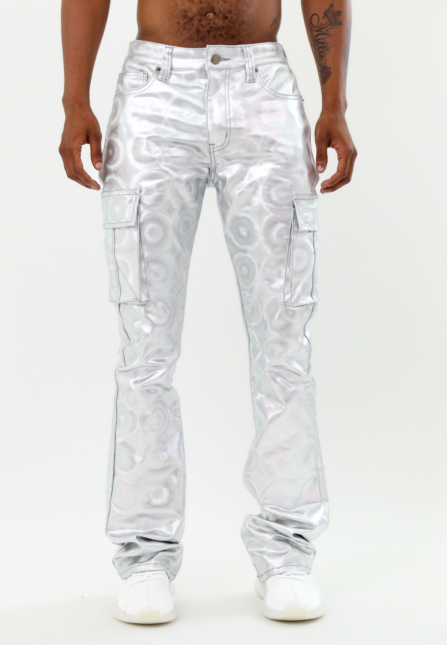 ASJ8069 METALLICA DIP STACKED JEANS