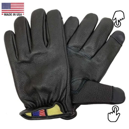Legendary Deerskin Aramid Lined Short Wrist Touchscreen Gloves