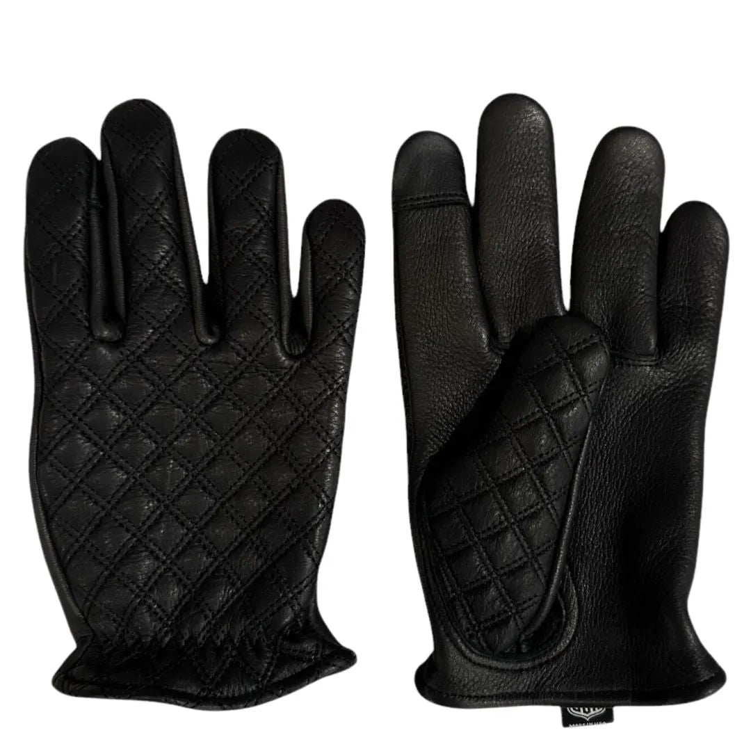 Legendary Double-Diamond Stitched Deerskin Short Wrist Touchscreen Gloves