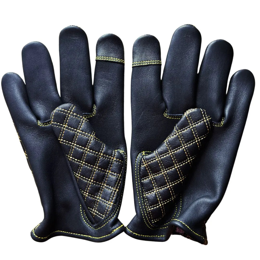 Legendary Double-Diamond Stitched Deerskin Short Wrist Touchscreen Gloves
